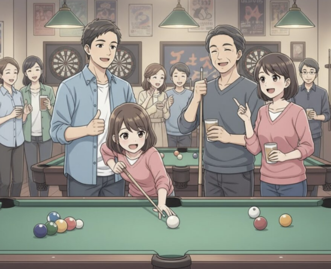 みんなでビリヤード